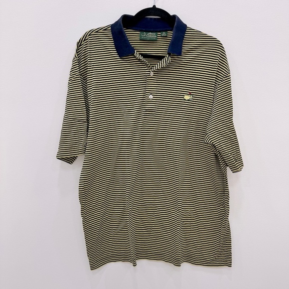 Amen Corner Augusta Masters Golf Polo Shirt Striped Pima Cotton Sz Large - Picture 1 of 6